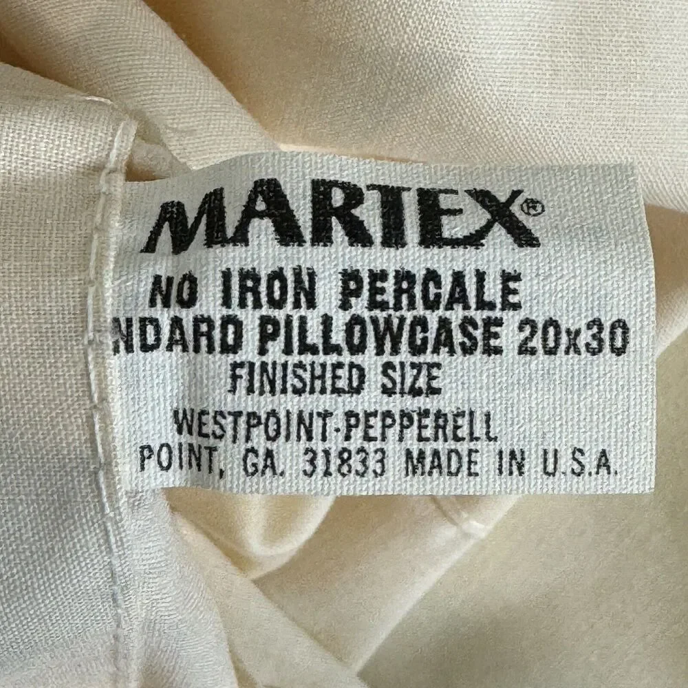 Vintage Hanae Mori Martex No-iron Percale Butterfly Standard Pillowcase